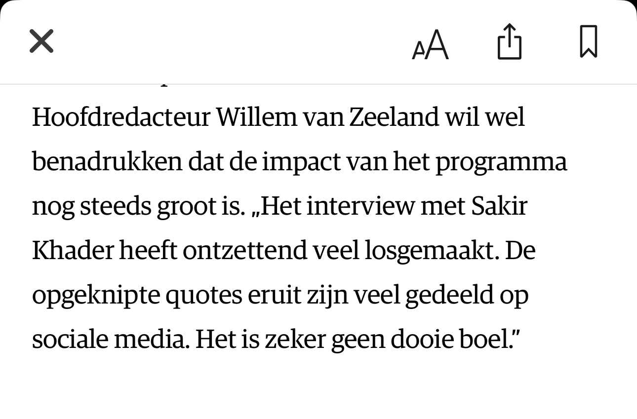 Zomergasten Sakir Khader