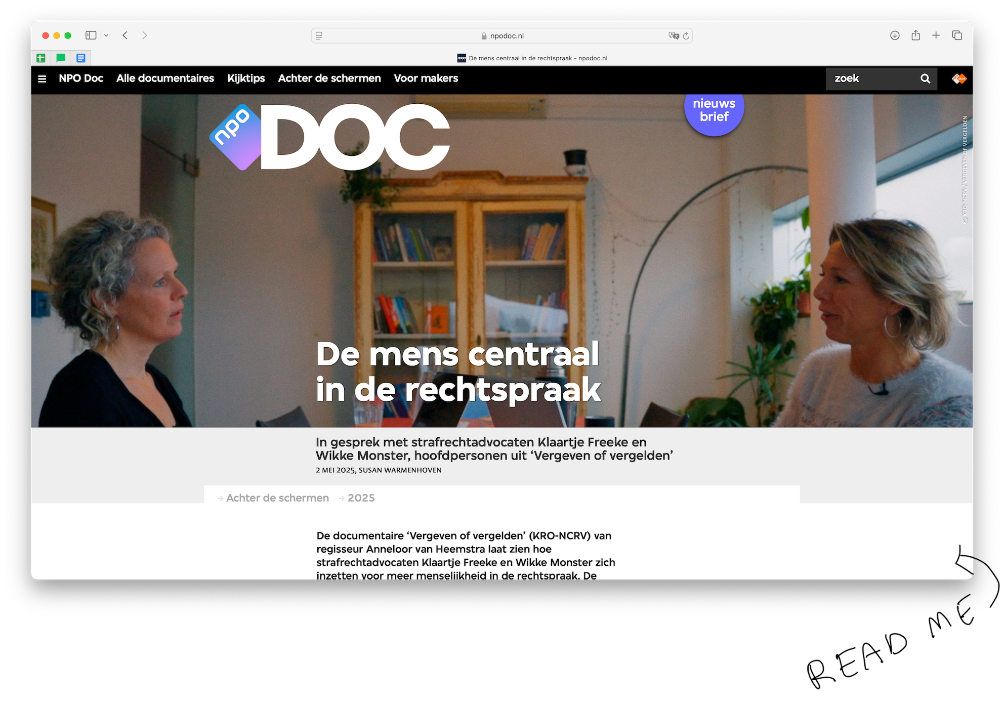 De mens centraal in de rechtspraak NPO DOC